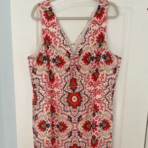 Boden Fiona Column Dress Multi, Bloomsbury 20/22R